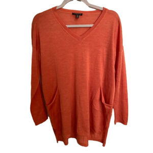 Eileen Fisher V Neck Box Top Merino Wool